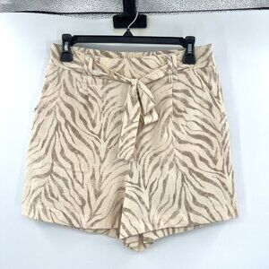 Carolina Belle Montreal Animal Print Beige Pull On Short Women's 2
